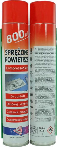 

sprężone powietrze 800ml Micro-chip