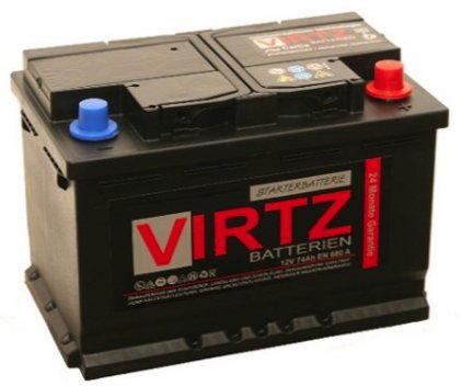 V74 - Аккумулятор VIRTZ 12V / 74ah P + 680A свежий, новый