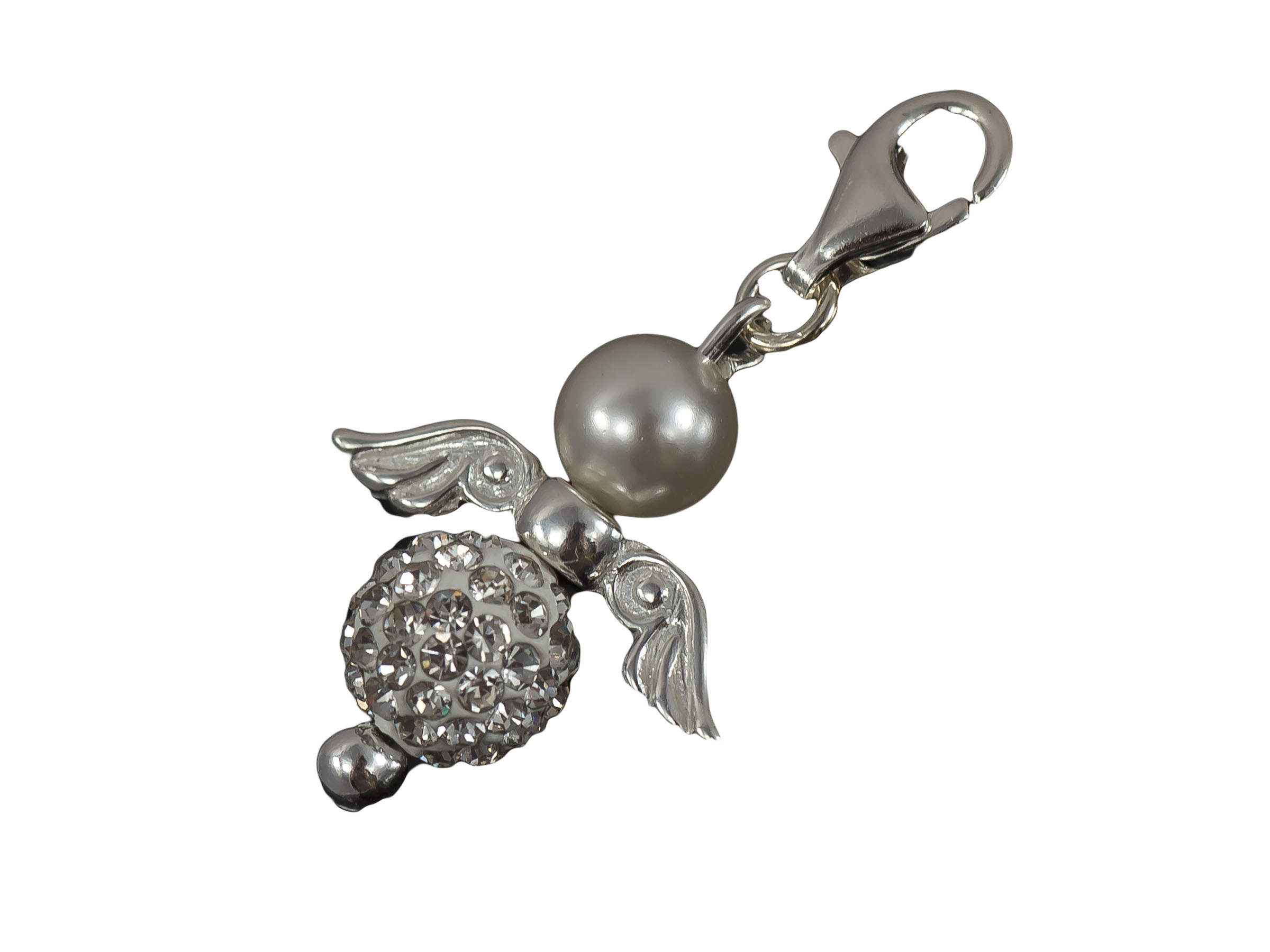 

Swarovski Piękny Charms Aniołek Shamballa Srebro