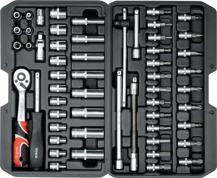 

Zestaw Narzędziowy 1/4 56cz Klucze Nasadowe Yato