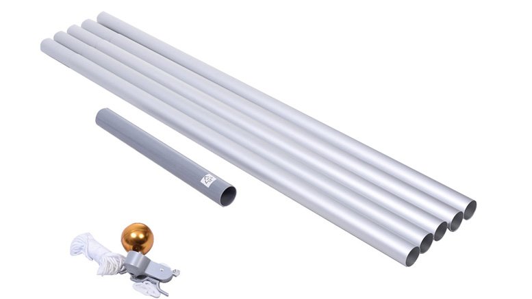 MASZT FLAGOWY Aluminiowy Ogrodowy Segmentowy 6,2m + Flaga Polski 150x90 cm EAN (GTIN) 5903896192093