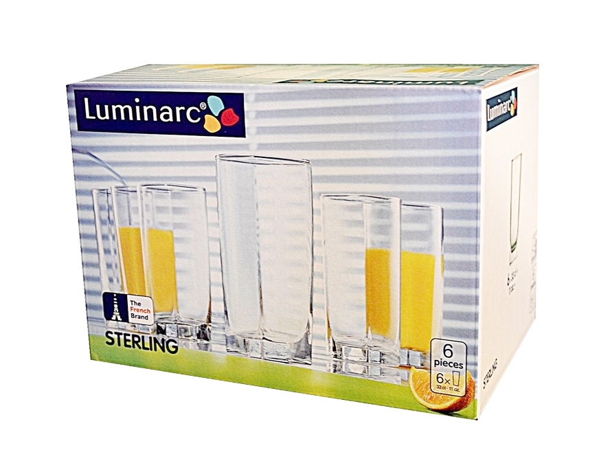 

Luminarc 6 szklanek Sterling 33 cl Quadrato W-wa