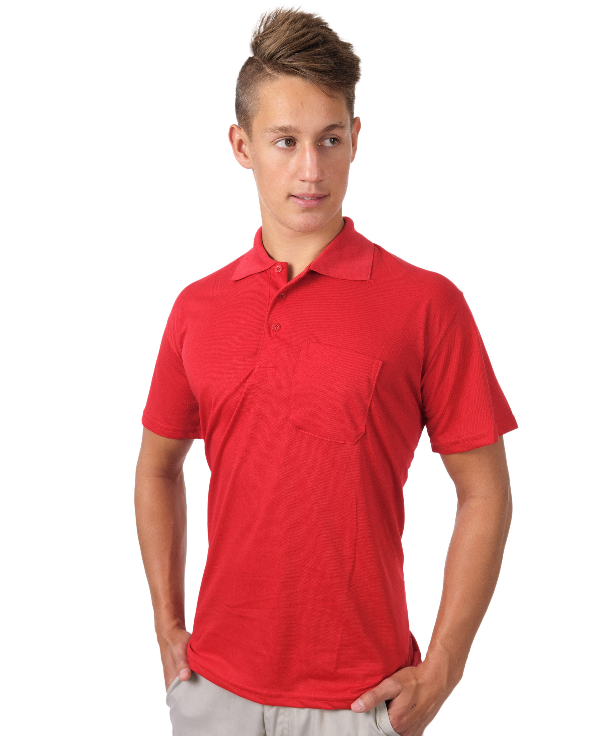 

Koszulka Polo Męska Polówka Bawełna 601 M czerwona