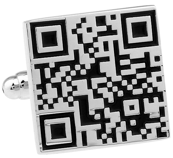 

Zestaw Spinki do mankietów pudełko Qr Kod code
