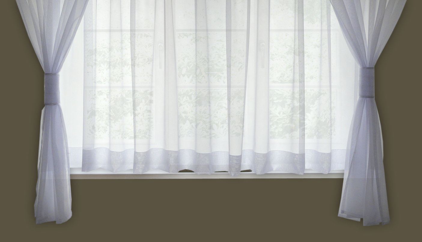 Zestaw 2 Firanki Zasłonki + Firana Woal Zasłona Materiał woal