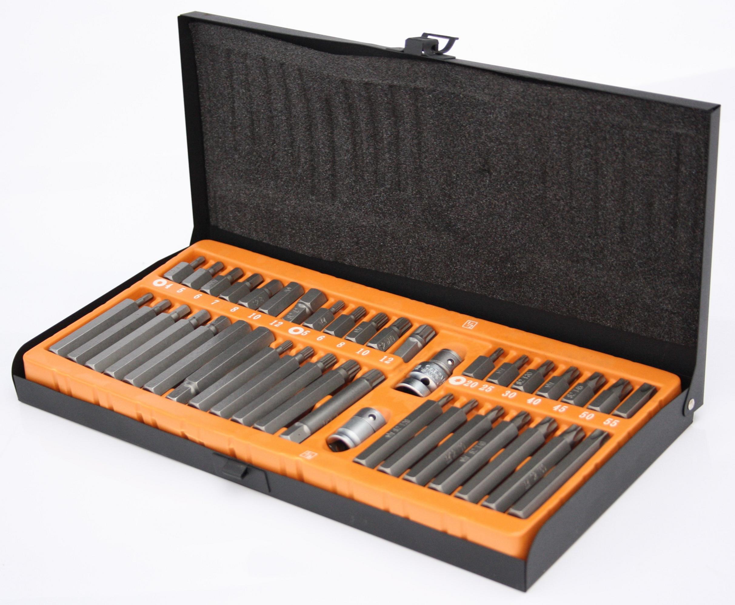 ZESTAW KLUCZY TORX IMBUSOWYCH SPLINE BITY 40 elem Długość bitu inna długość