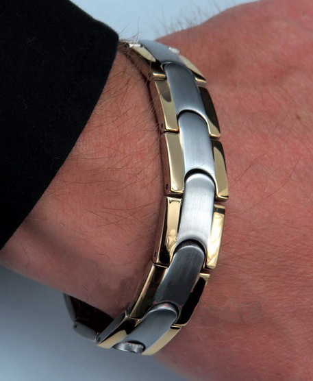 ELEGANCKA ZDROWOTNA BRANSOLETA BRANSOLETKA MĘSKA MAGNETYCZNA MOCNA ORYGINAŁ Długość całkowita 22 cm