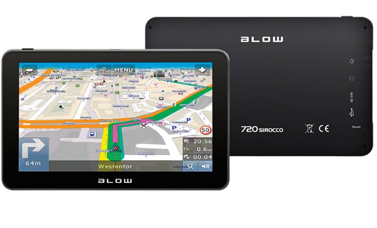 Навигация BLOW GPS720 7 дюймов карты ЕС RU BLUETOOTH питание гнездо прикуривателя автомобиля