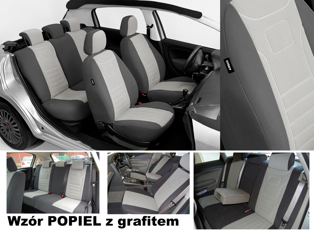 AUDI A4 B8 POKROWCE NA FOTELE SAMOCHODOWE MIAROWE Materiał welur