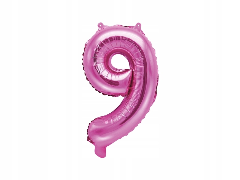 

Balon Foliowy cyfra różowa "9" ,35 cm