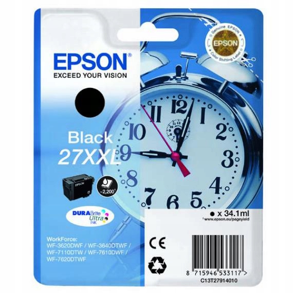 

Tusz org. Epson 27XXL Black T2791 WF7610 WF7620