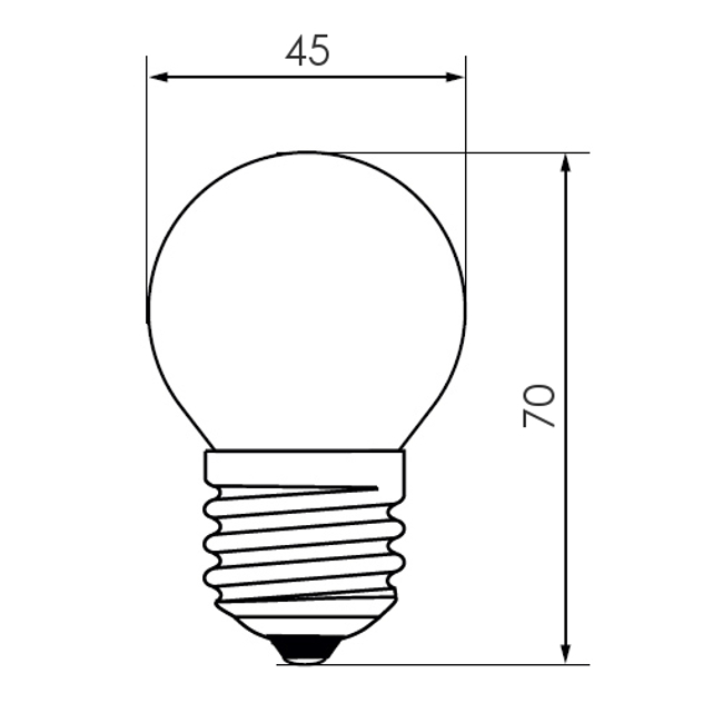 Ozdobna żarówka ledowa LED E27 230V 1W niebieska Marka Spectrum LED