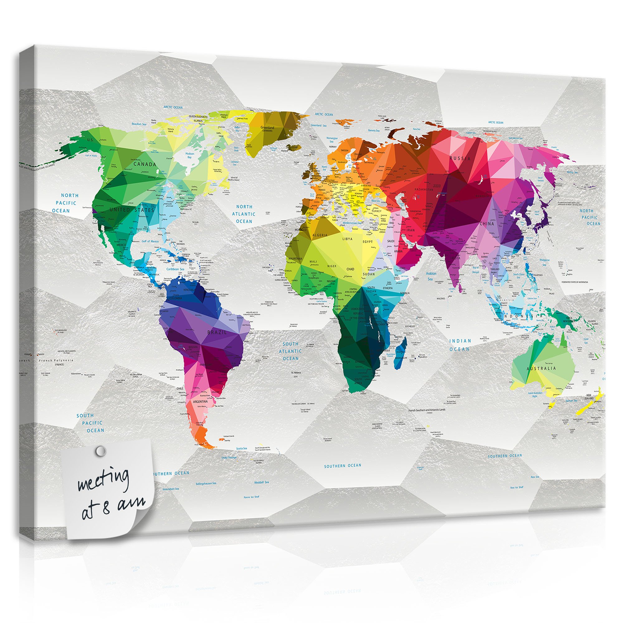 Korková Tabule Obraz Do Kanceláře Pokoje Mapa 100x75