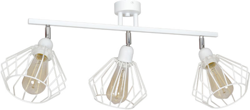 

Lampa Druciana Biała Loft Sufitowa Wisząca Plafon