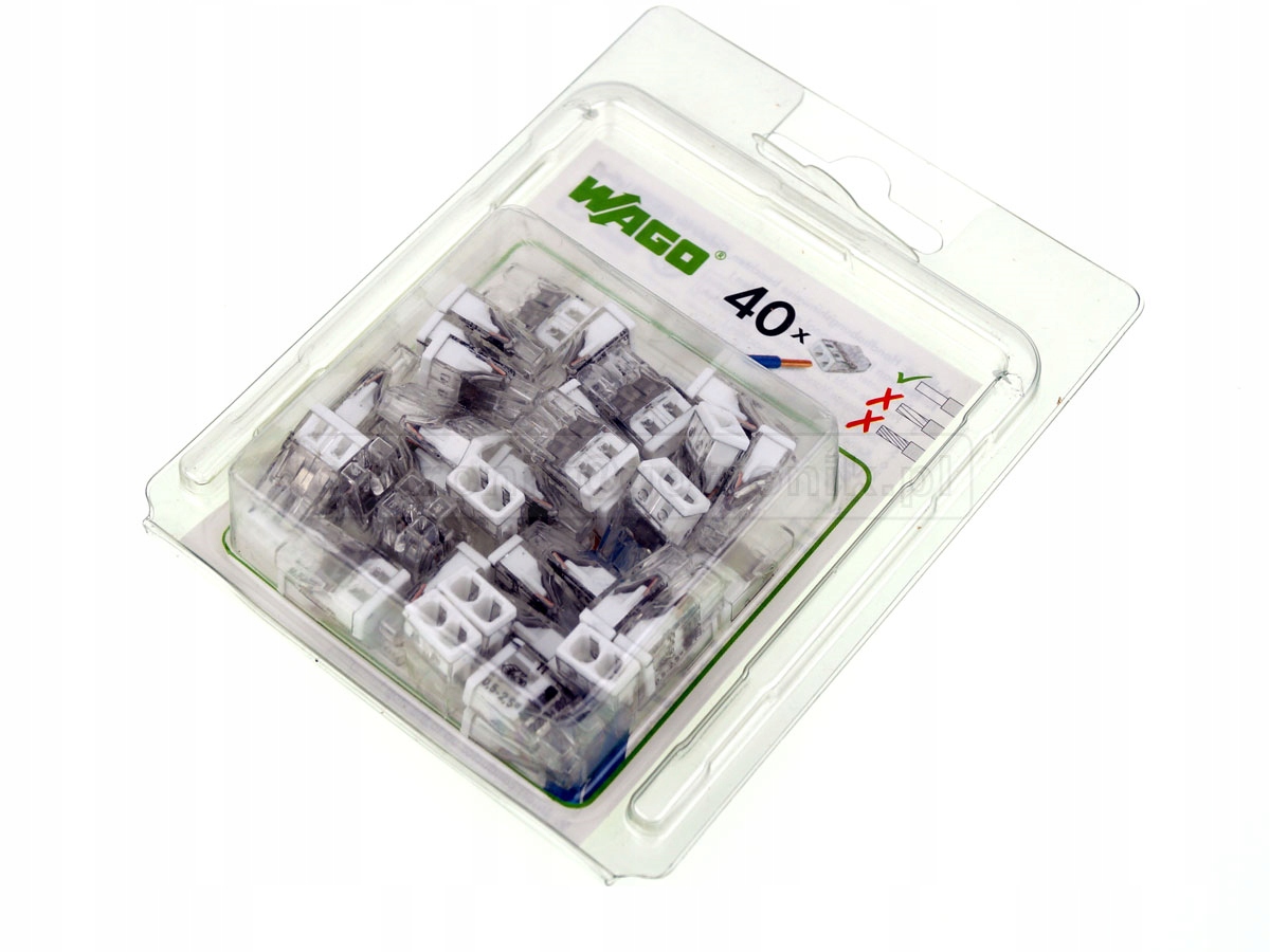 

Szybkozłączka 2x 0,5-2,5mm2 Wago x40szt.______Z248