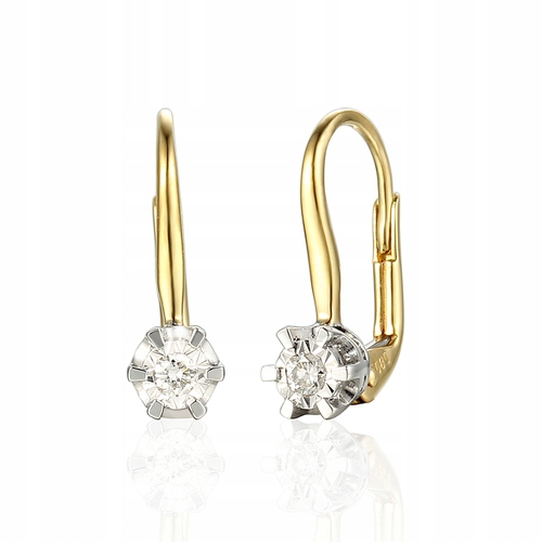 

Kolczyki Z Diamentami 0.19ct Próba 585 Prezent