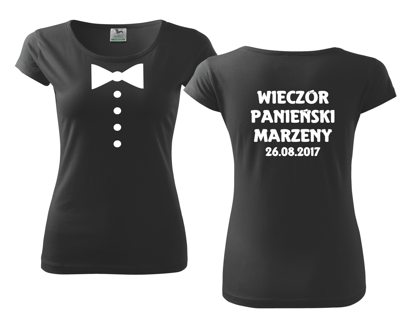 

Koszulka nadruk Wieczór Panieński data imię L