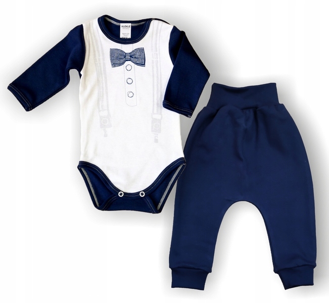 

Komplet Body Napisy+Legginsy Spodenki r 68 Klekle