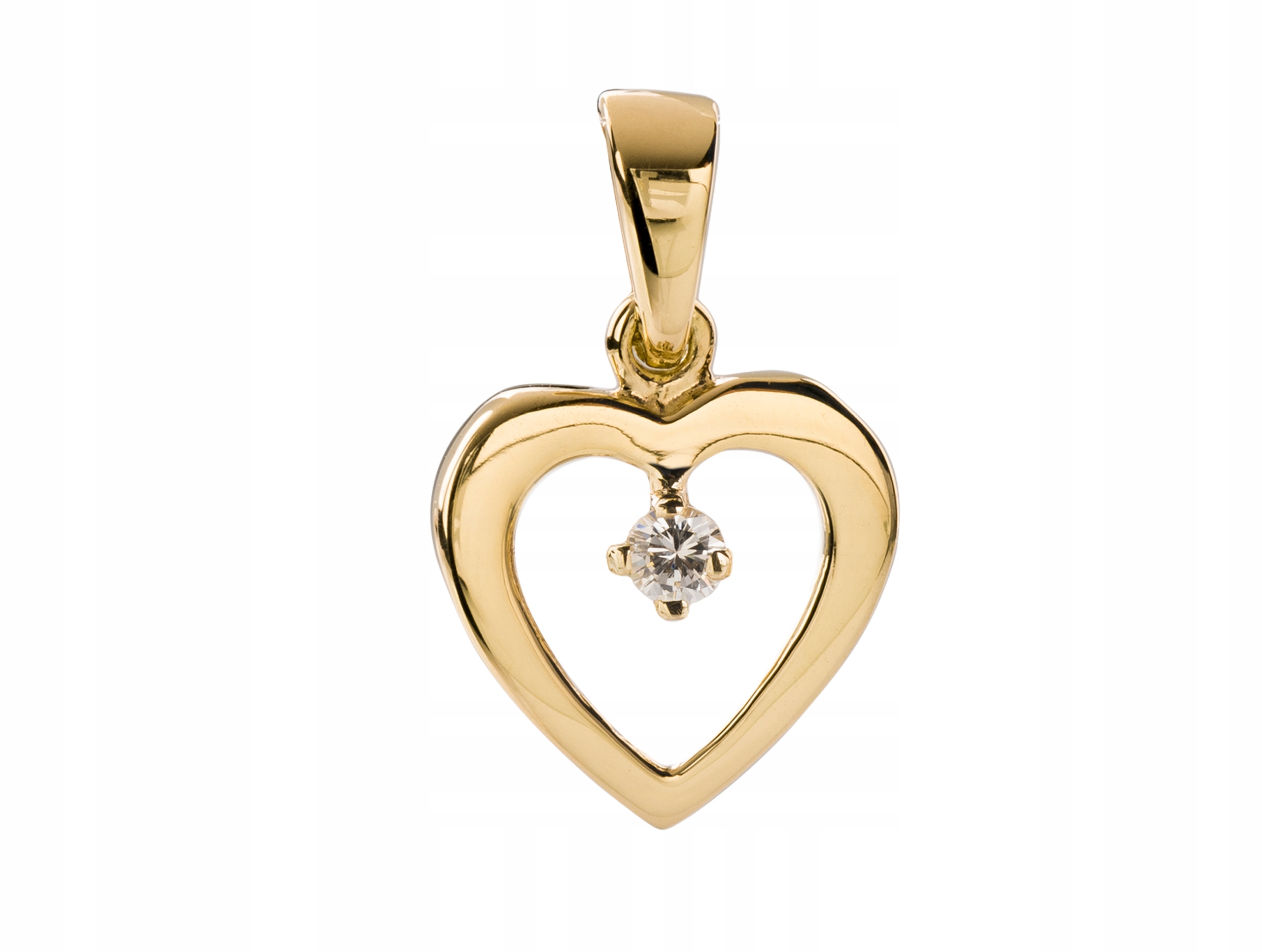 

Złoto 585 Wisiorek Zawieszka z Brylantem 0.04ct Vs