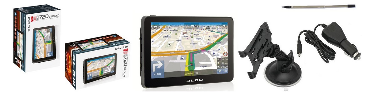 Навигация удар GPS720 7 дюймов карты ЕС RU BLUETOOTH материал пластик