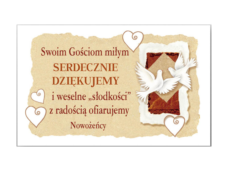 

Naklejki,Nalepki na opakowanie Ciasto Ślub - DG171