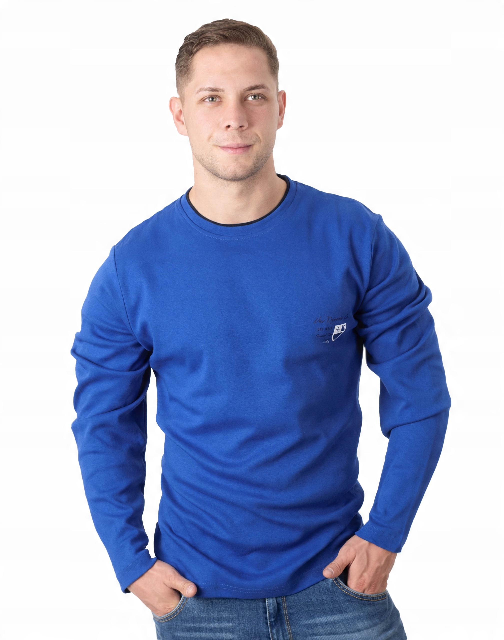 

Duża Koszulka Męska z Długim Rękawem 1213-01 r 3XL