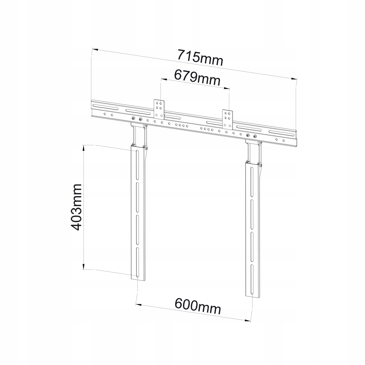 UCHWYT DO GŁOŚNIKA TYPU SOUNDBAR ART G-03 Kolor czarny