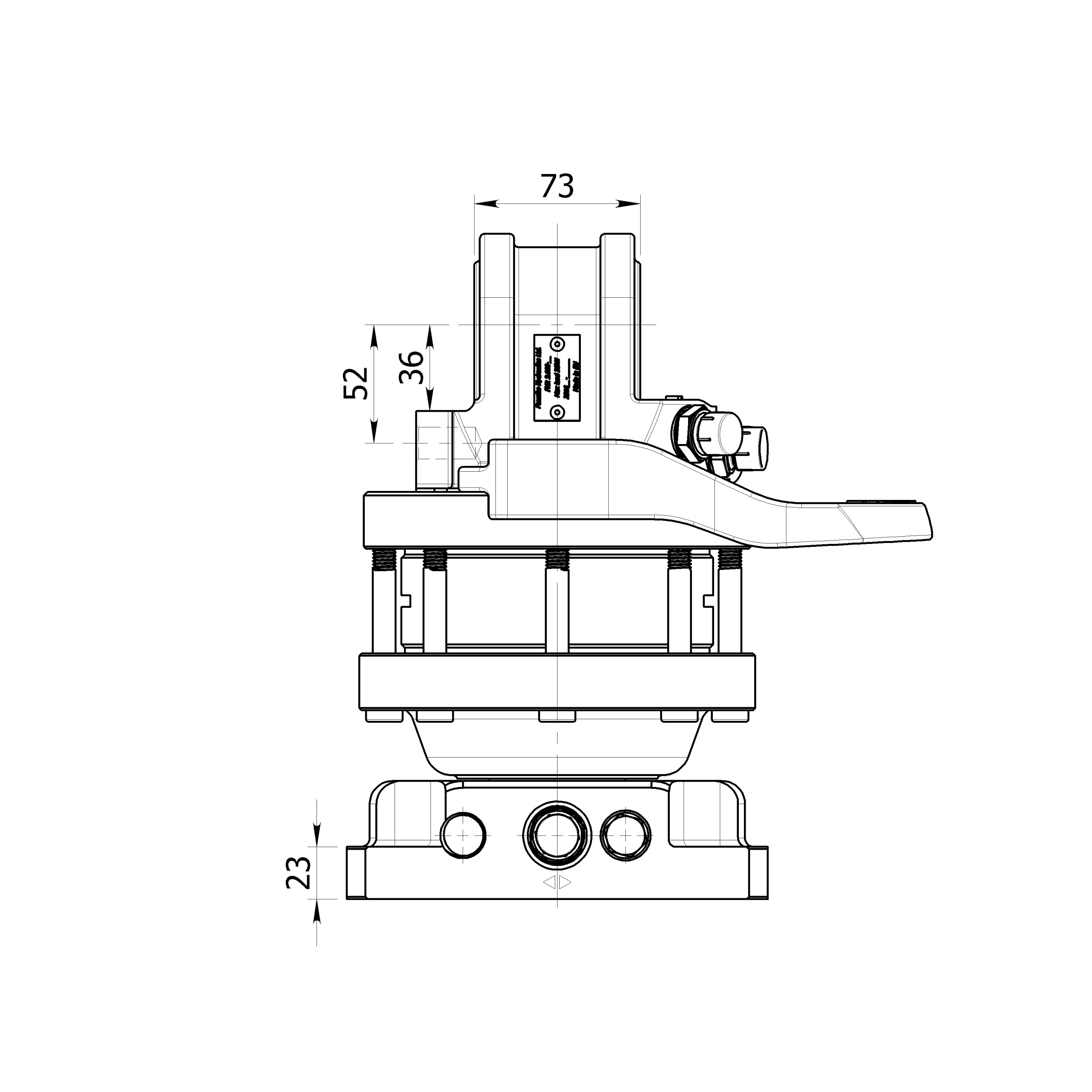 Rotator hydrauliczny / obrotnica / 4,5 T/Prostokąt Producent części Formiko