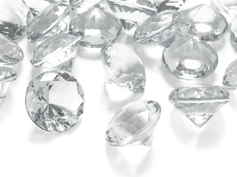 

Diamenty konfetti 30 mm 5 szt. przezroczyste
