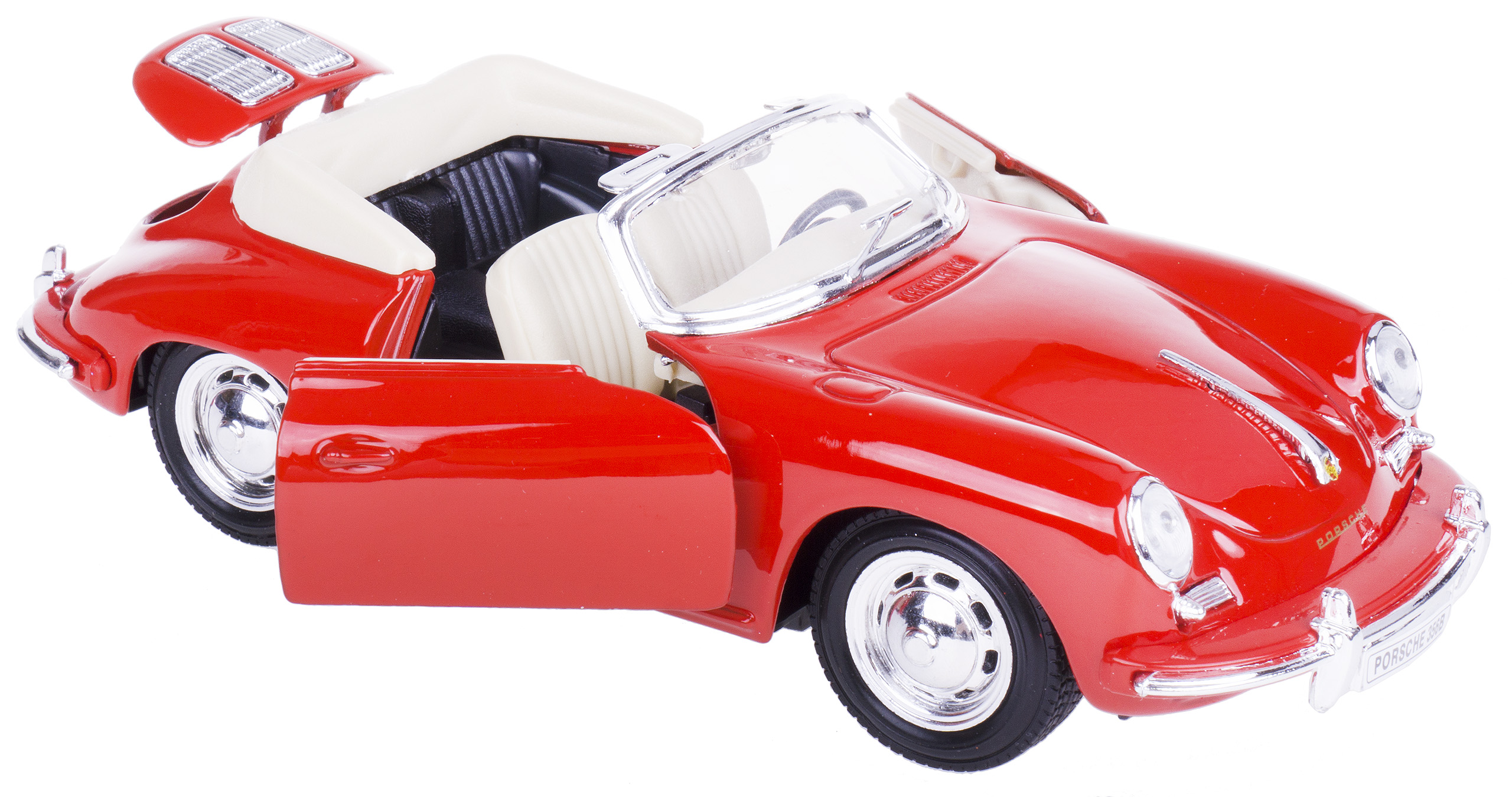 

Porsche 356B Model Metal Welly 1:24 Klasyk Czerwon