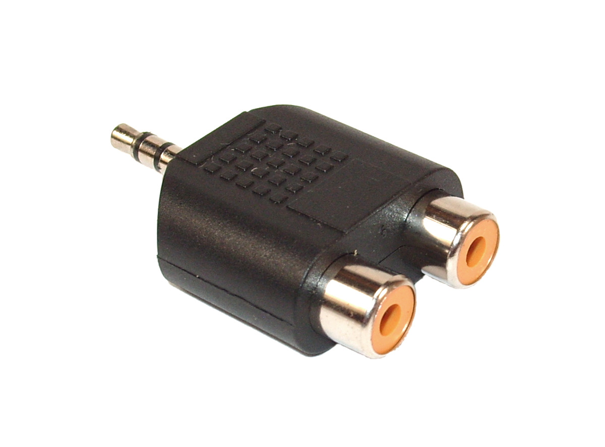 

Przejściówka: wtyk Jack 3,5mm --- 2x gn. cinch Rca