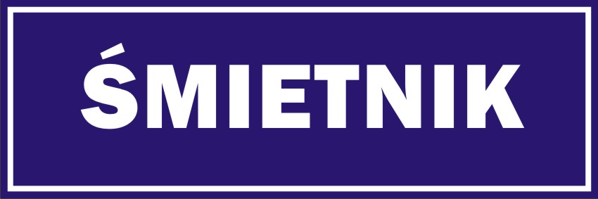 

Naklejka Informacyjna Śmietnik 30X10 CM