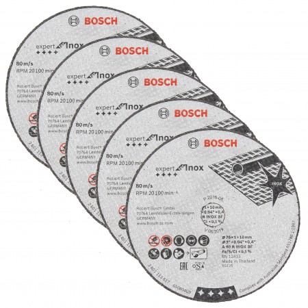 

Bosch Tarcza Korund Inox 76 mm do Gws 12V-76 5szt
