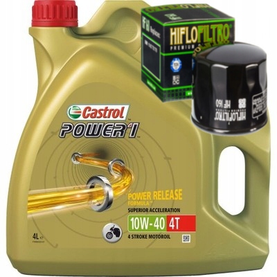 Zestaw Olej Castrol 10W40 4L Filtr HF160 Bmw F650 800 K1200 K1300
