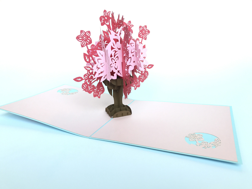 Kytica krásnych kvetov, 3D pohľadnica, Deň žien