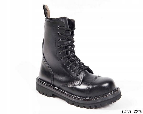 KULTOWE WYSOKIE GLANY STEEL-NOSE 067 CZARNY 41 Marka inna