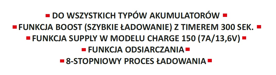 WELDMAN PROSTOWNIK ELEKTRONICZNY CHARGE 150 15A 12 Natężenie maksymalne 15 A