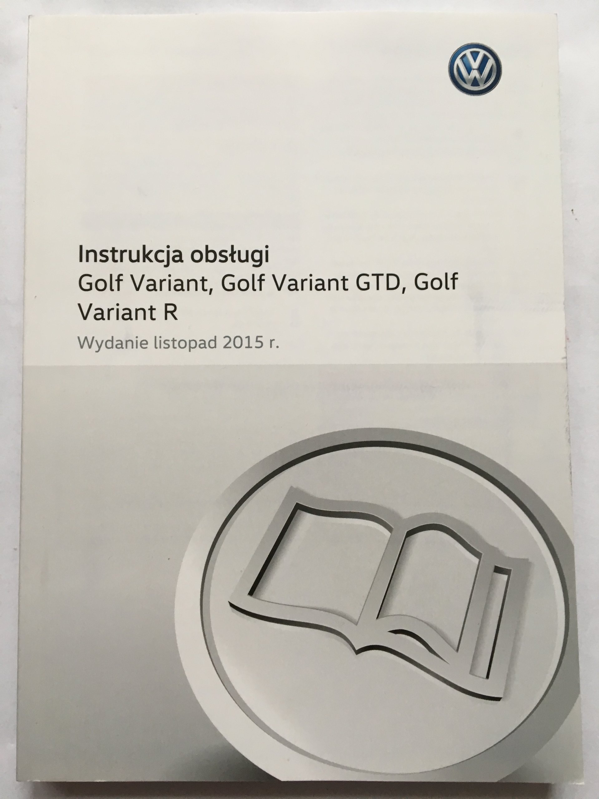 VW Golf VII 7 Variant GTD R polska instrukcja obsługi oryginał 2015 nowa