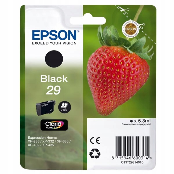 

Tusz org. Epson 29 Black T2981 XP332 XP335 XP342