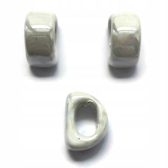 cc-188 Koralik przekładka ceramiczna 20x10mm biały