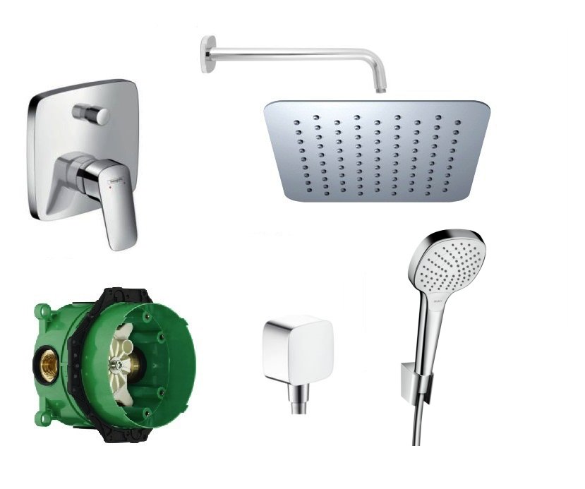 Zestaw podtynkowy Hansgrohe Logis/Omnires 30 cm
