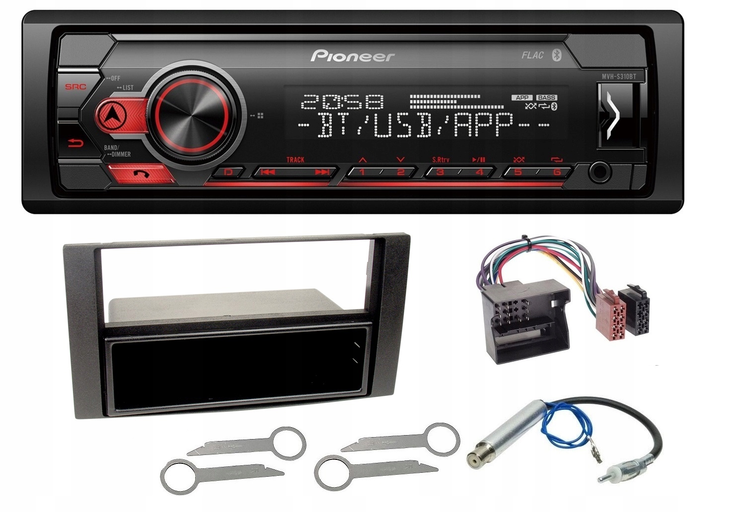 Autorádio Pioneer MVH-S310BT Ford C-max Focus S-max Fusion Galaxy