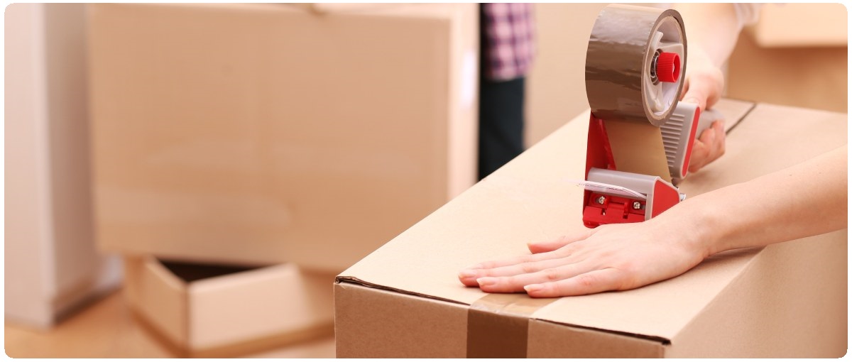 6szt TAŚMA DO PAKOWANIA KLEJENIA BRĄZOWA 48mm/50y Materiał PP (polipropylen)