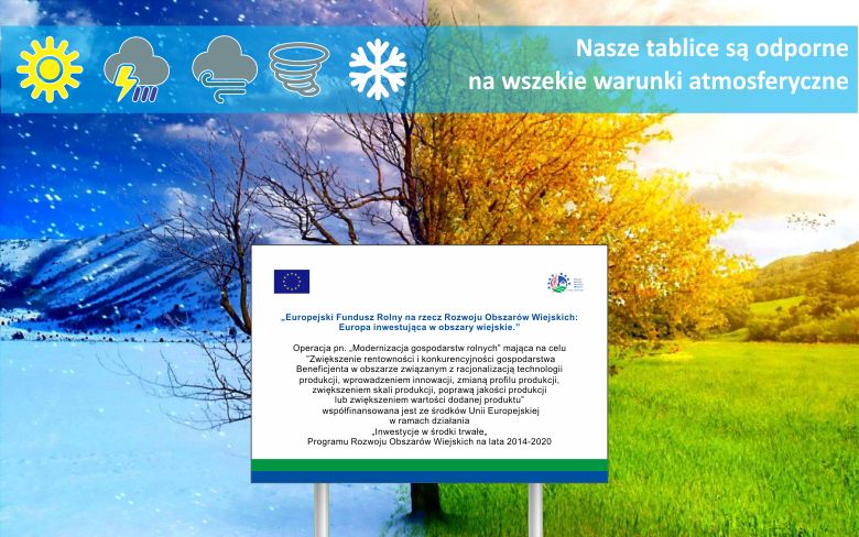 Tablica unijna PROW 2014-2020 120x80 ARiMR eu 5mm Marka inny