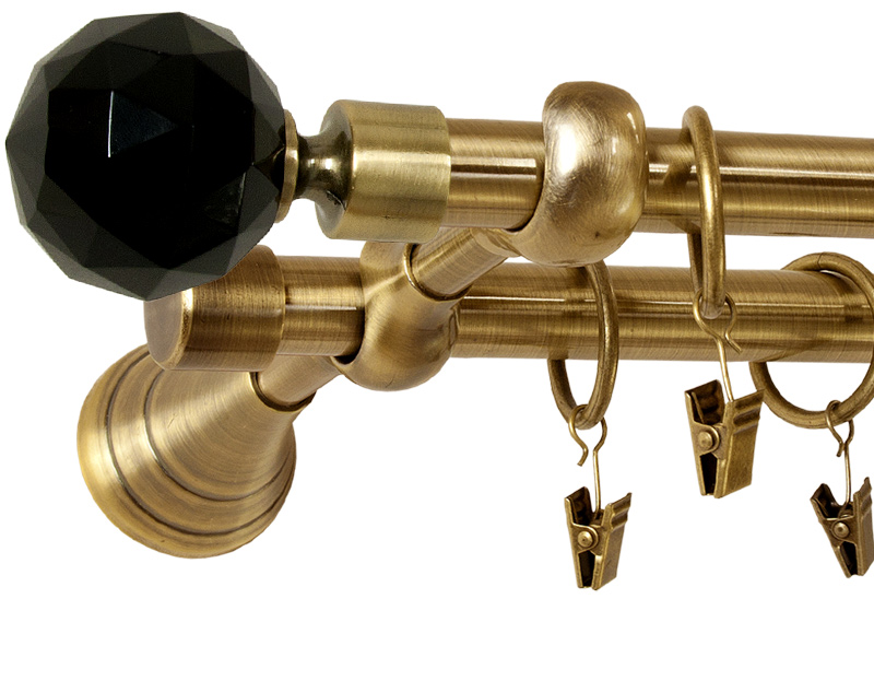 

Karnisz Crystal 120 cm Podwójny 1,2 karnisze fi 19