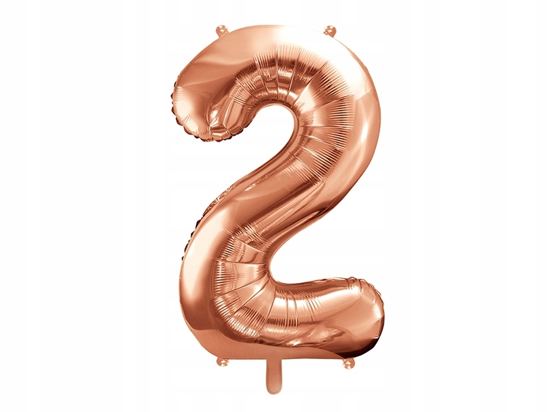 

Balon Foliowy Cyfra 2 , 86cm, różowe złoto