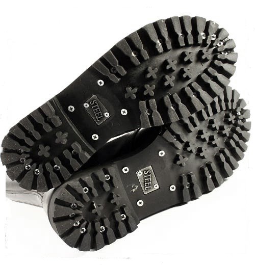 NIESAMOWITE GLANY STEEL 15 dziurowe SKÓRA Wysokie Metalowy Nosek Rozmiar 44 Rozmiar 44