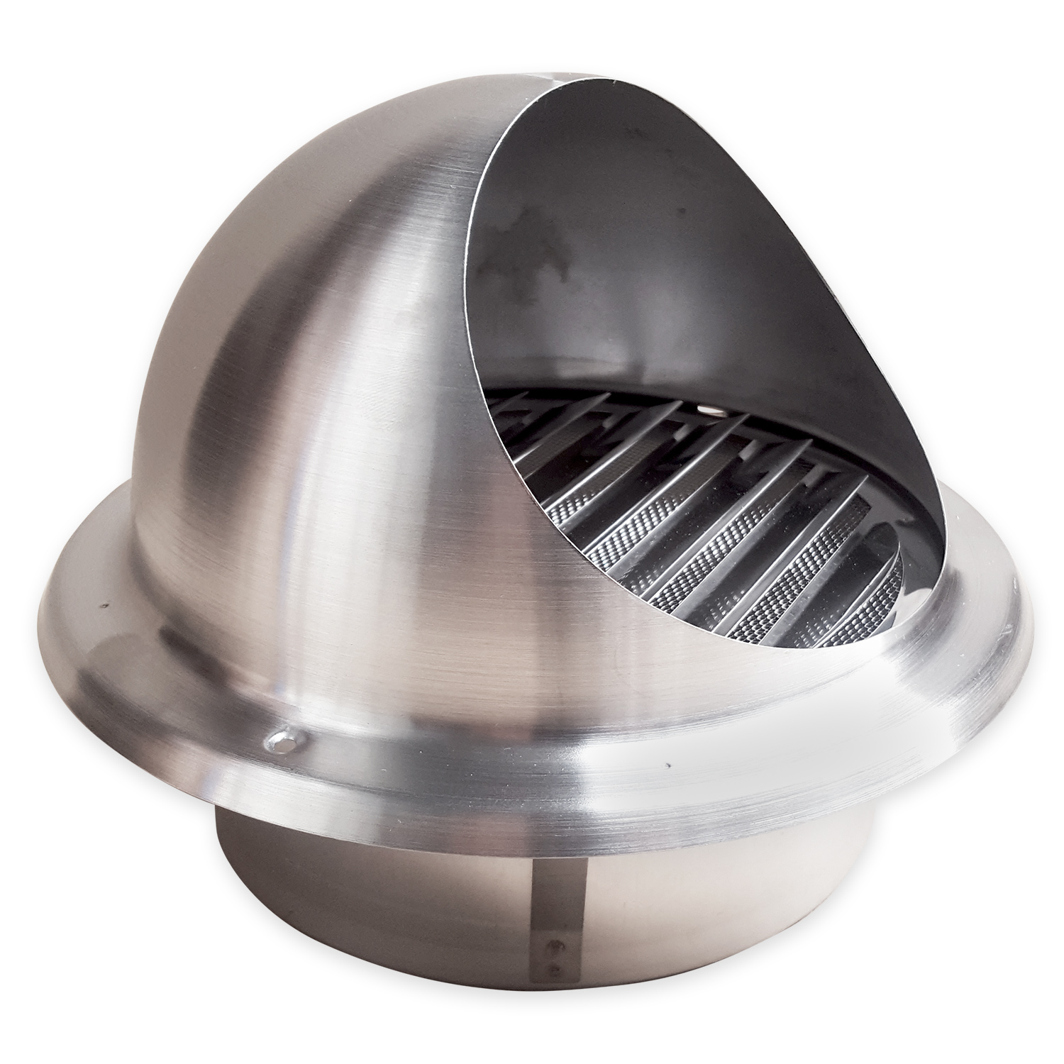 

Czerpnia ścienna okrągła z daszkiem fi 125mm chrom