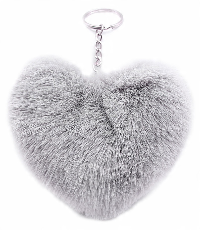 

Brelok Serce Pompon Futro Heart Zawieszka Do Klucz