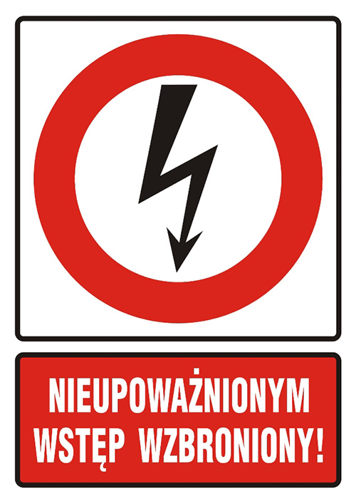 

Naklejka Tabliczka Ostrzegawcza Wstęp Wzbroniony